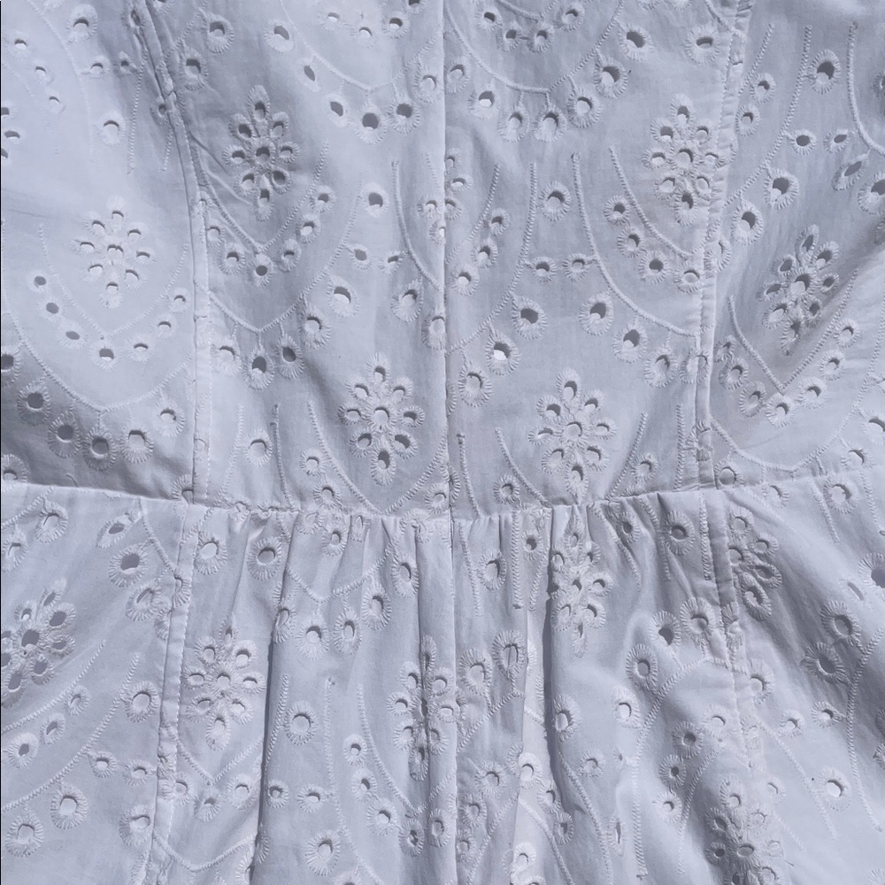 Express White Eyelet Romper - Picture 16 of 16